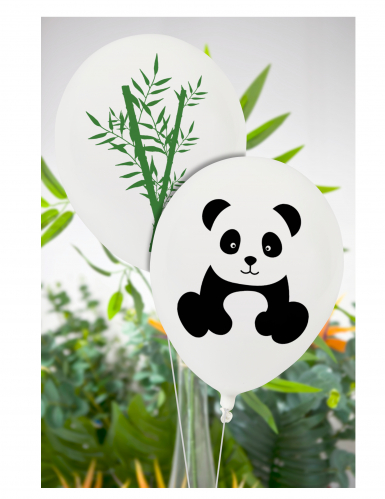 8 ballons en latex panda 25 cm décoration anniversaire