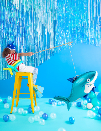 Ballon aluminium requin 102 x 62 cm pour anniversaire océan