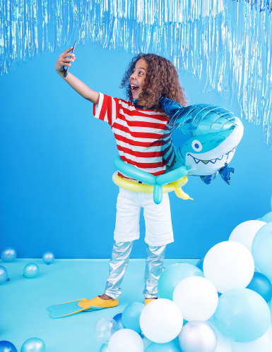Ballon aluminium requin 102 x 62 cm pour anniversaire océan