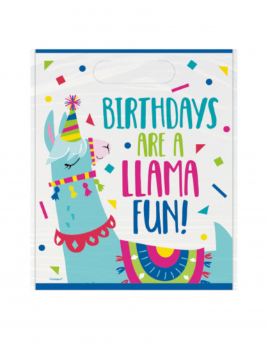 8 sacs cadeaux lama pour anniversaire enfant