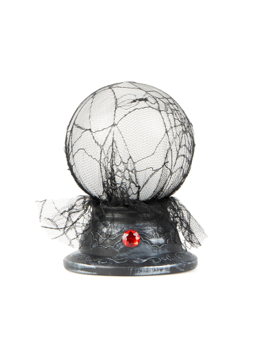 Boule de cristal lumineuse et sonore 19 x 13 cm