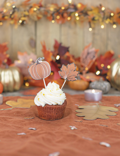 10 pics à cocktail automne citrouille et feuille