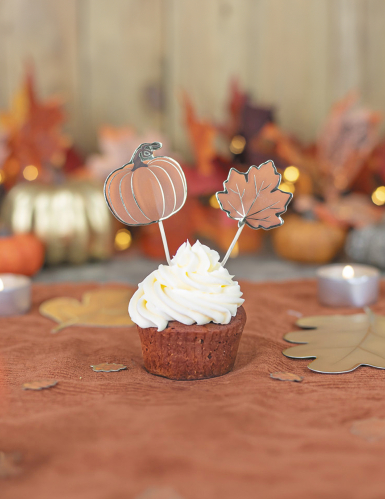 10 pics à cocktail automne citrouille et feuille