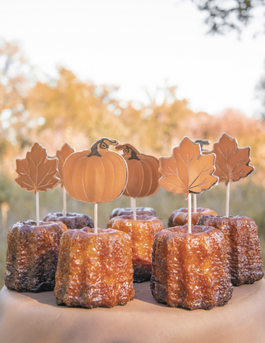 10 pics à cocktail automne citrouille et feuille