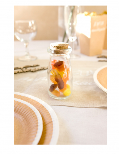Bouteille avec bouchon liège en verre 9.5 cm