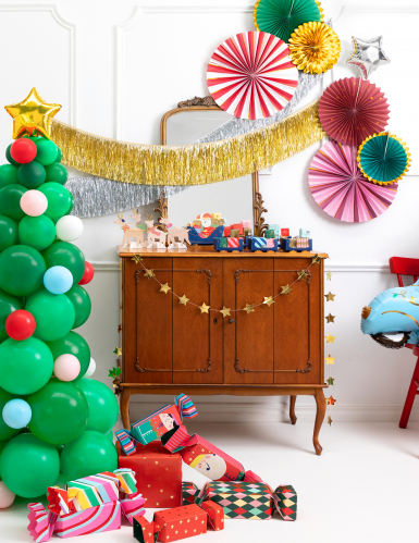 3 rosaces de Noël en carton 26, 35, 43 cm, suspensions festives