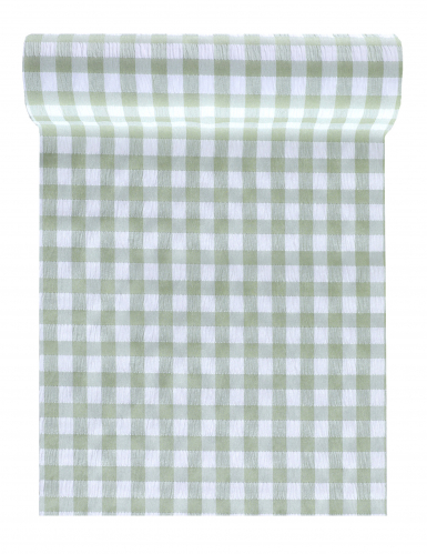 Chemin de table vichy menthe 26 cm x 3 m