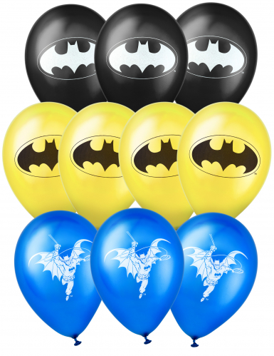 10 Ballons latex Batman™ 25x32cm