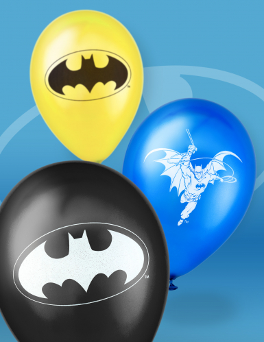 10 Ballons latex Batman™ 25x32cm