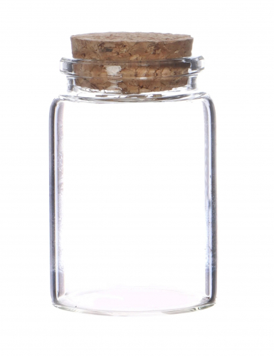 Pot en verre avec bouchon liège 5,3 x 4 cm