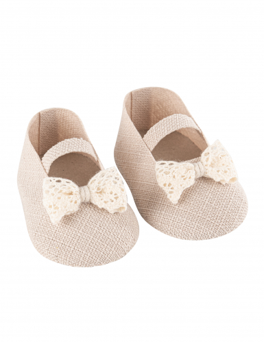 2 contenants en forme de ballerine bébé 8,5 x 4,5 cm crème effet lin