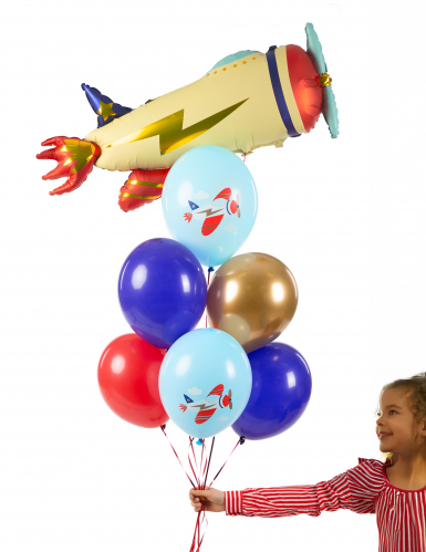 6 ballons petit avion 30 cm pour anniversaire enfant