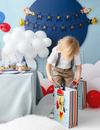 6 manchons pour gobelets petit avion décoration anniversaire