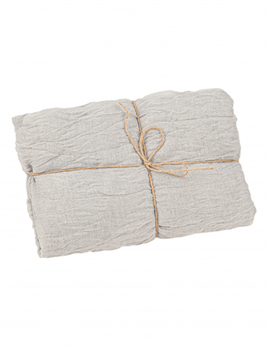 Chemin de table en cheesecloth vert de gris en gaze de coton