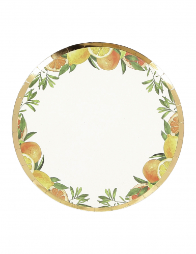 8 Petites assiettes en carton Agrume Dolce Vita 18cm