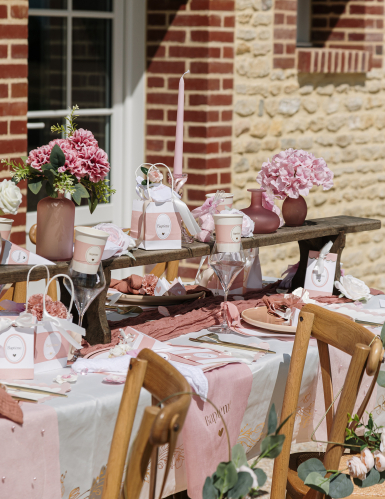 Vase verre rose 150ml finition givrée