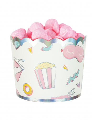 8 petits pots pyjama party irisés et colorés