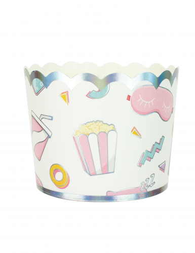 8 petits pots pyjama party irisés et colorés