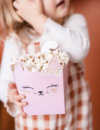 3 boîtes pour snack chatons avec détails dorés