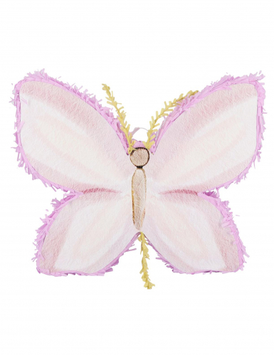 Piñata papillon carton lilas et crème 45 x 36 x 8 cm pour anniversaire