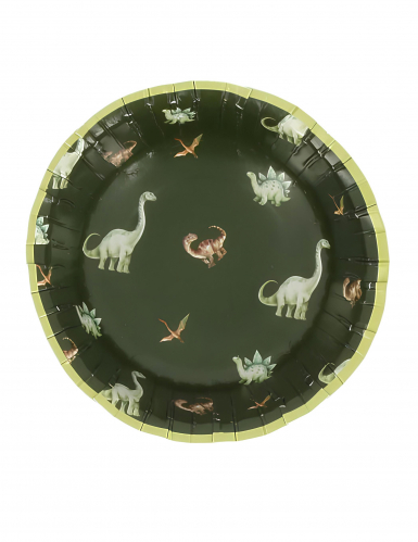 6 bols dinosaures carton vert 13 cm pour anniversaire
