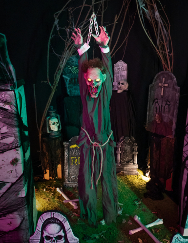 Décoration animée Zombie 1,4m Gigotante et Tremblante