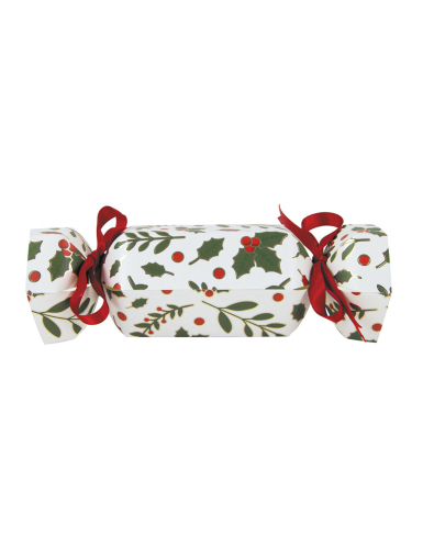 5 petits crackers houx de noël festifs