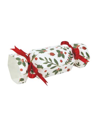 5 petits crackers houx de noël festifs
