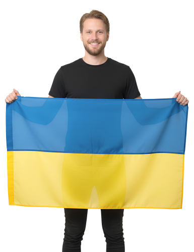 Drapeau Ukraine en tissu 150 x 90 cm