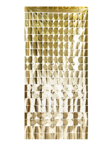 Rideau de carrés dorée 100 x 200 cm