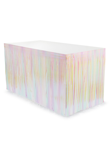 Jupe de table à franges irisées 300 x 80 cm