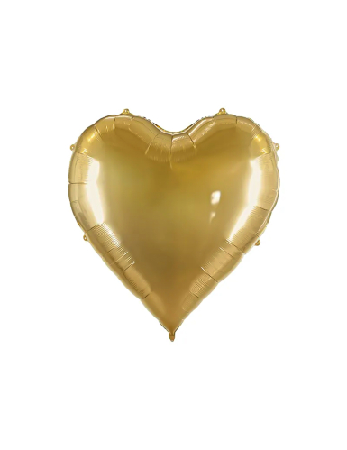Ballon géant en aluminium cœur doré XXL 1,36 x 1,29 m