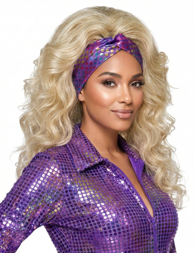 Bandeau femme disco violet haut de gamme