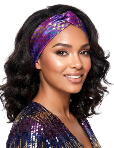Bandeau femme disco violet haut de gamme