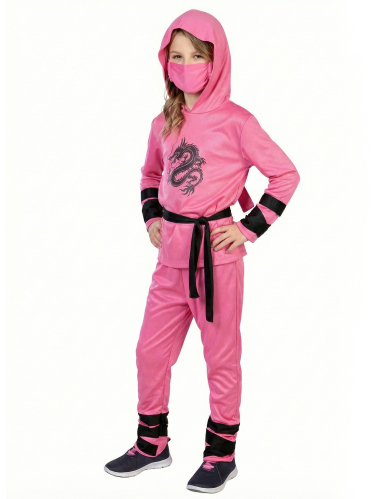Déguisement Ninja rose enfant