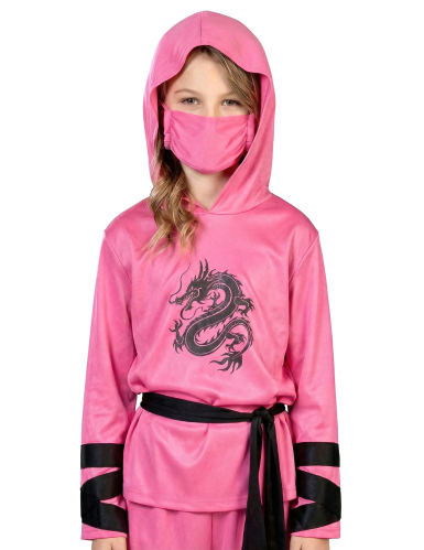 Déguisement Ninja rose enfant