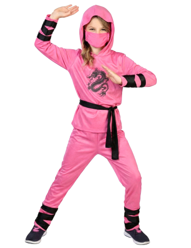 Déguisement Ninja rose enfant