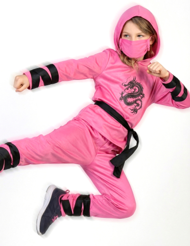 Déguisement Ninja rose enfant