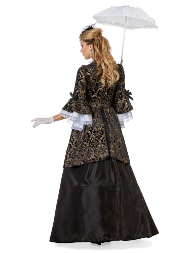 Déguisement marquise noir et doré femme