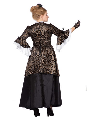 Déguisement marquise noir et doré femme