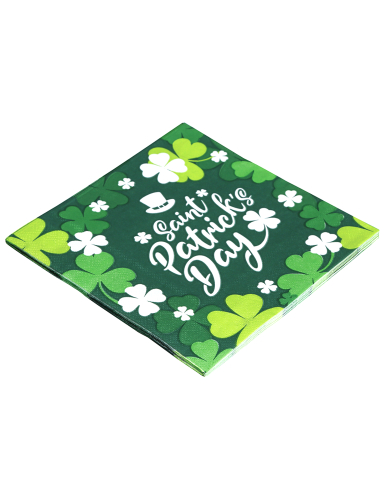 12 serviettes Saint Patrick 16 x 16 cm