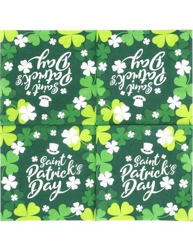 12 serviettes Saint Patrick 16 x 16 cm