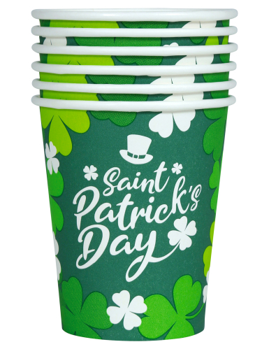 6 gobelets Saint Patrick 240 ml