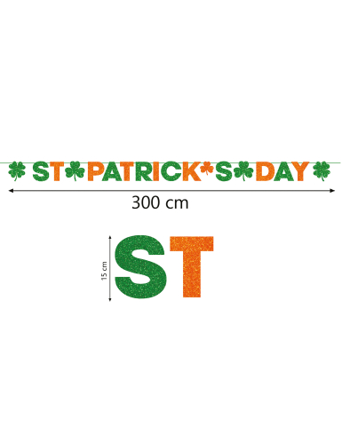 Guirlande de Saint Patrick 300 cm