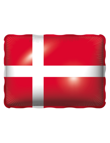 Ballon Aluminium Drapeau Danemark 32 x 45 cm