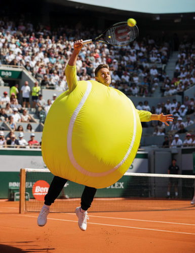 Déguisement balle de tennis gonflable adulte
