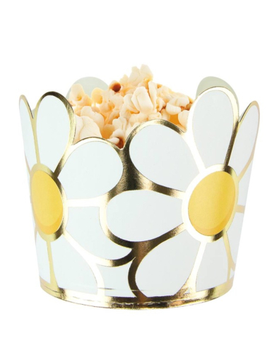 8 petits pots Marguerite en carton 200 ml