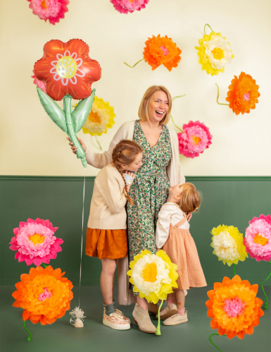 Ballon en aluminium Fleur 53 x 96 cm