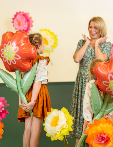 Ballon en aluminium Fleur 53 x 96 cm