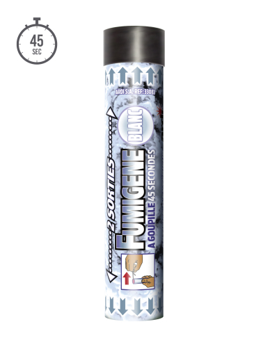 Fumigène à goupille double sorties blanc